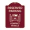 Signmission Reserved Parking Compact Vehicle Heavy-Gauge Aluminum Architectural Sign, 24" x 18", BU-1824-23137 A-DES-BU-1824-23137 - alternate 1